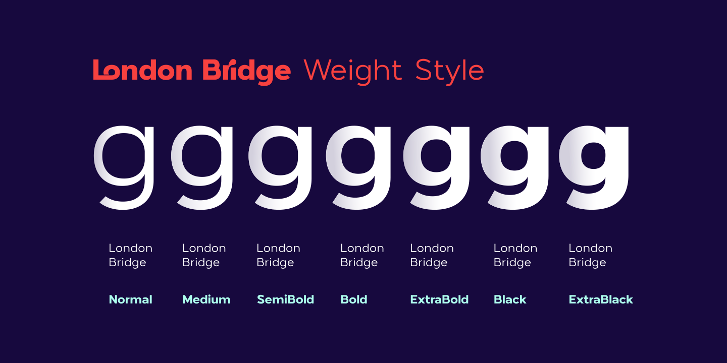 Beispiel einer London Bridge SemiBold-Schriftart